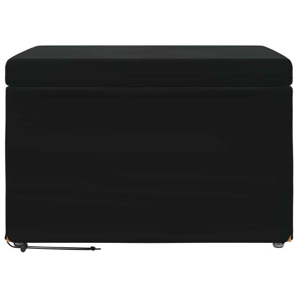 Hocker Schwarz 61 x 41 x 40 cm Samt und Engineering Holz