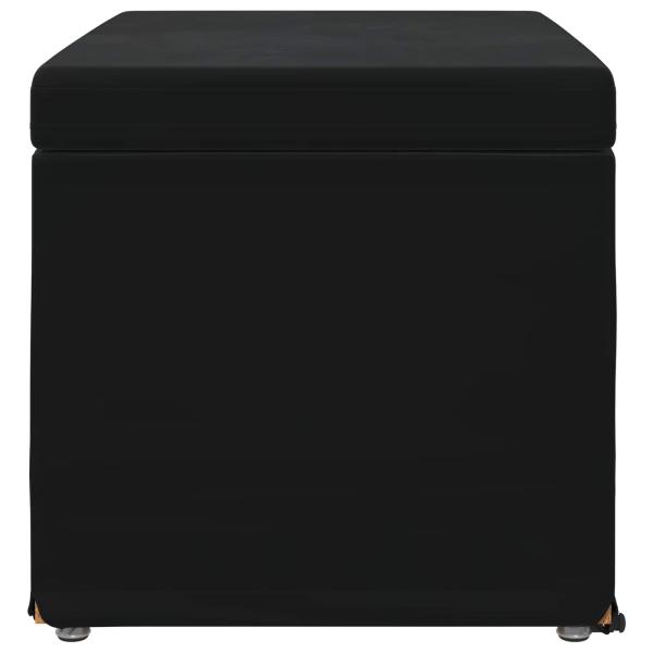 Hocker Schwarz 61 x 41 x 40 cm Samt und Engineering Holz