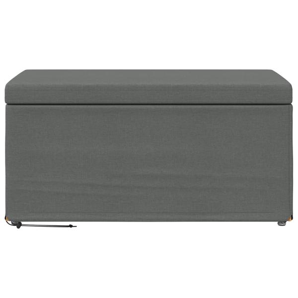 Hocker Dunkelgrau 81 x 41 x 40 cm Stoff und Pressholz