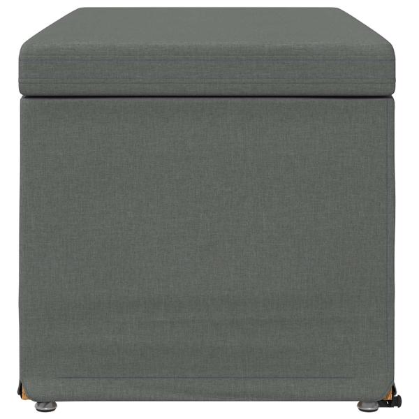 Hocker Dunkelgrau 81 x 41 x 40 cm Stoff und Pressholz