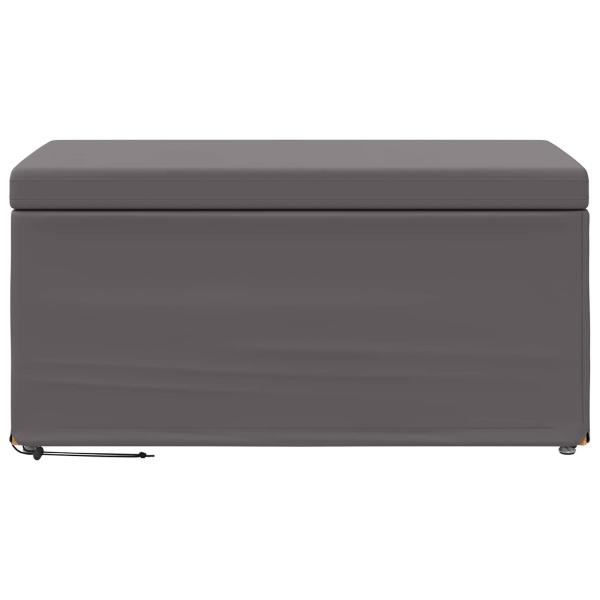 Hocker Grau 81 x 41 x 40 cm Kunstleder und Engineering Holz