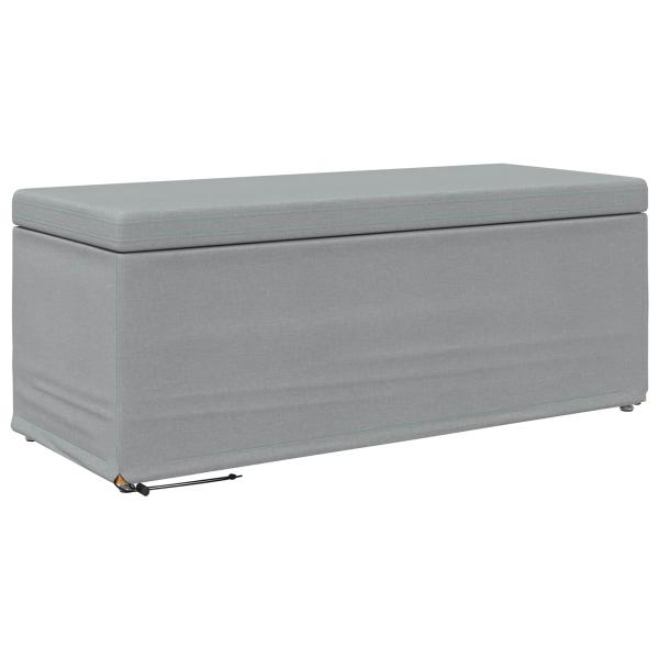Hocker Hellgrau 101 x 41 x 40 cm Stoff und Pressholz