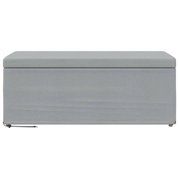 Hocker Hellgrau 101 x 41 x 40 cm Stoff und Pressholz
