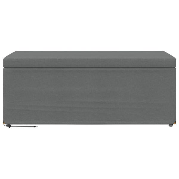 Hocker Dunkelgrau 101 x 41 x 40 cm Stoff und Pressholz