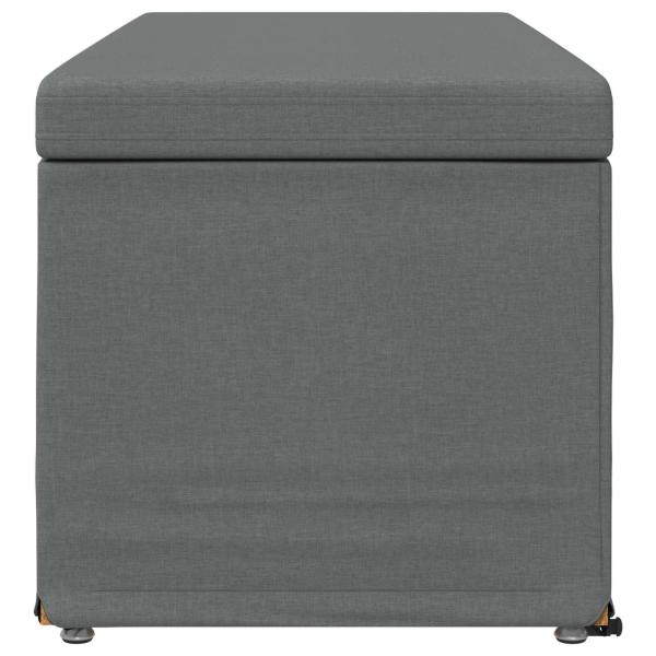 Hocker Dunkelgrau 101 x 41 x 40 cm Stoff und Pressholz