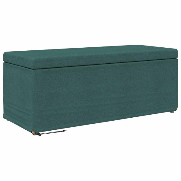 Hocker Dunkelgr?n 101 x 41 x 40 cm Stoff und Pressholz