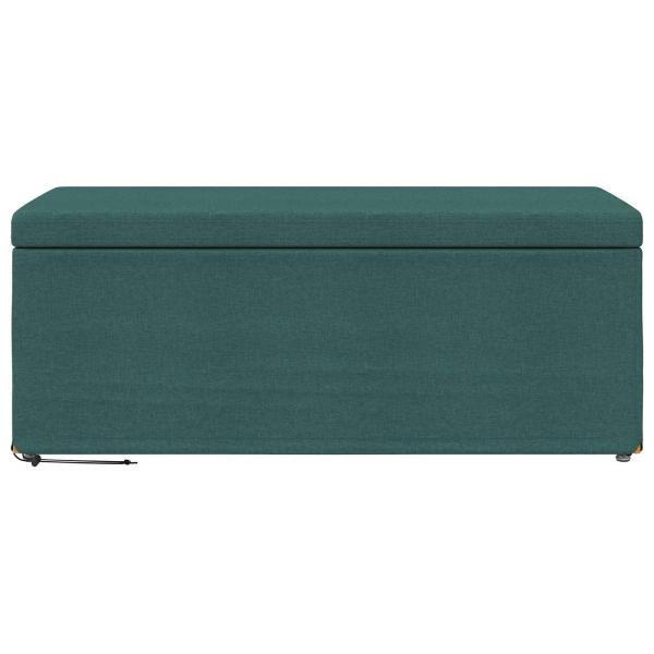 Hocker Dunkelgr?n 101 x 41 x 40 cm Stoff und Pressholz