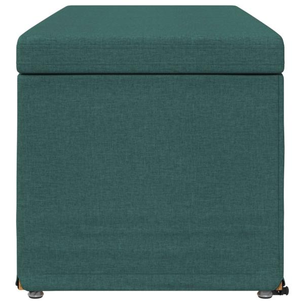 Hocker Dunkelgr?n 101 x 41 x 40 cm Stoff und Pressholz