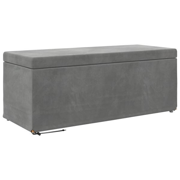 Hocker Dunkelgrau 101 x 41 x 40 cm Samt und Engineering Holz