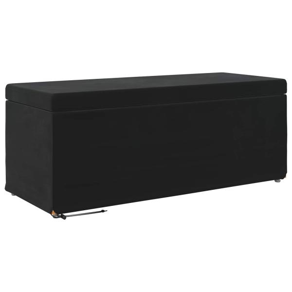 Hocker Schwarz 101 x 41 x 40 cm Samt und Engineering Holz