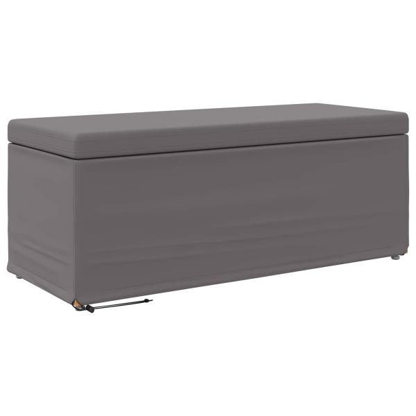 Hocker Grau 101 x 41 x 40 cm Kunstleder und Engineering Holz