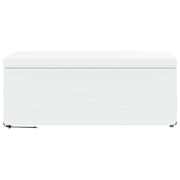 Hocker Wei? 101 x 41 x 40 cm Kunstleder und Engineering Holz