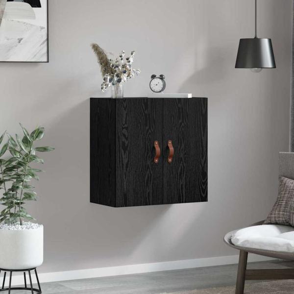 Wandschrank 60 x 31 x 60 cm Holzwerkstoff Schwarz Eichen-Optik