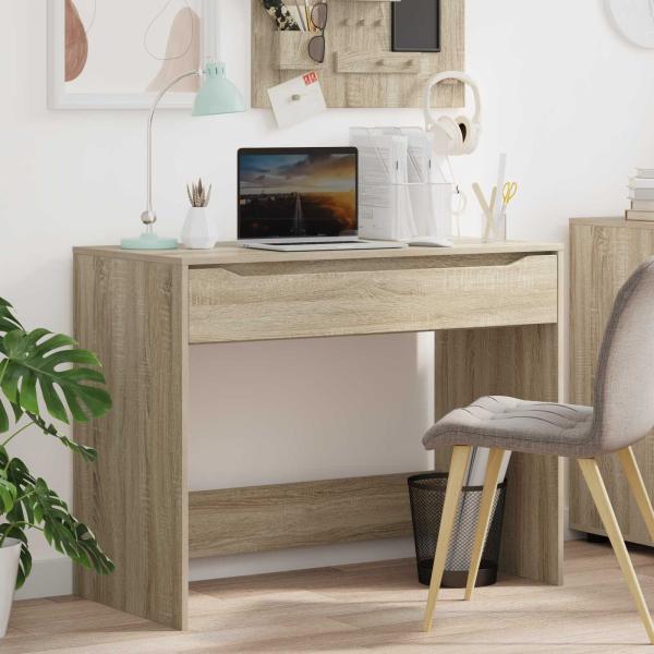 ARDEBO.de - Schreibtisch Sonoma-Eiche 100 x 50 x 78 cm Holzwerkstoff