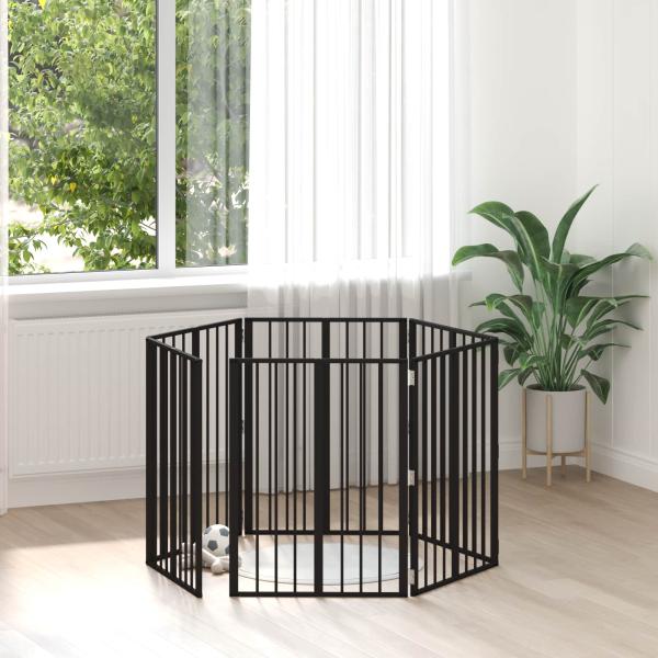 ARDEBO.de - Hundetor 6 stk. Schwarz 60 x 80 cm Verzinkter Stahl