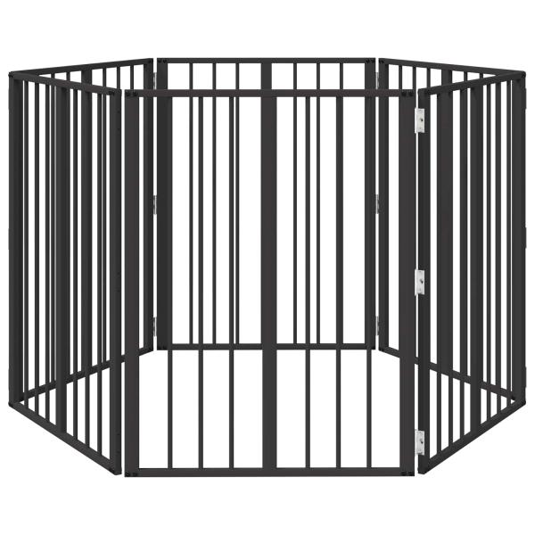 Hundetor 6 stk. Schwarz 60 x 80 cm Verzinkter Stahl