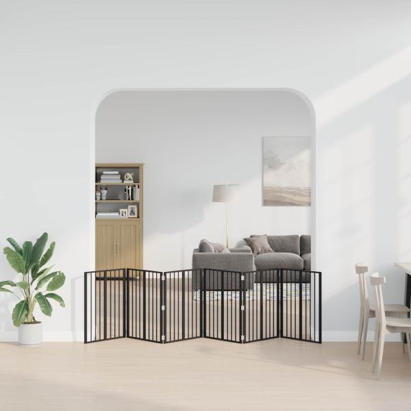 Hundetor 6 stk. Schwarz 60 x 80 cm Verzinkter Stahl