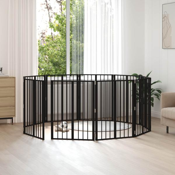 ARDEBO.de - Hundetor 10 stk. Schwarz 60 x 80 cm Verzinkter Stahl