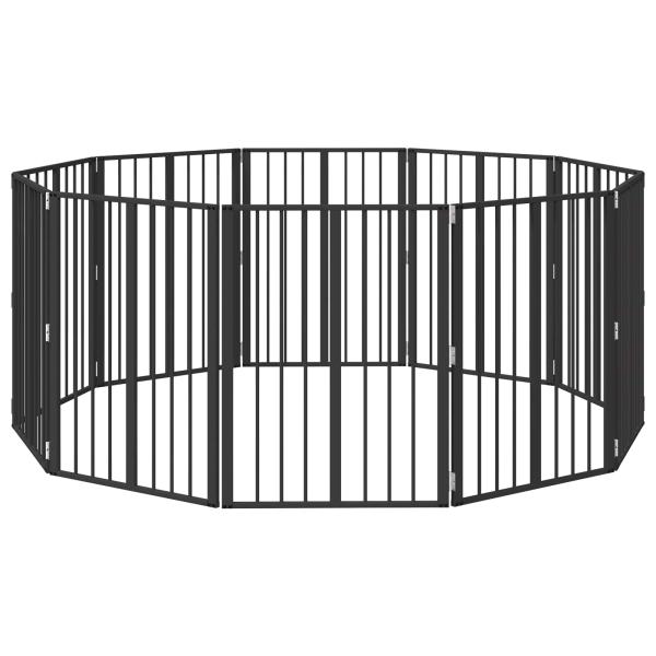 Hundetor 10 stk. Schwarz 60 x 80 cm Verzinkter Stahl