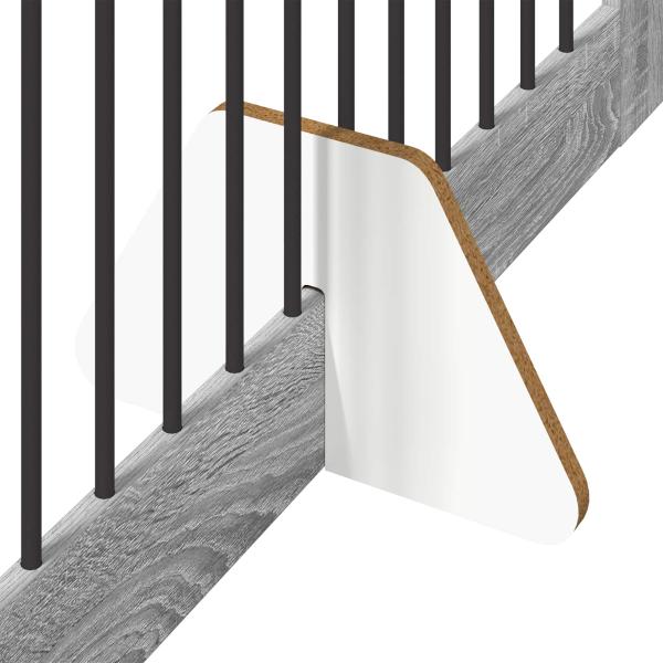 Klappbares Hundetor mit Ständern 4 stk. Sonoma-Grau 401 cm
