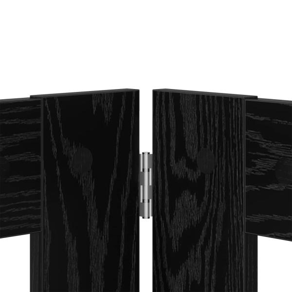 Klappbares Hundetor mit Ständern 4 stk. Schwarz Eichen-Optik