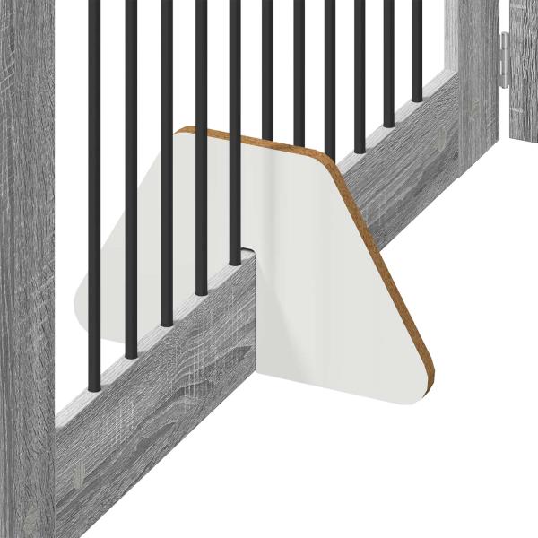 Klappbares Hundetor mit Ständern 6 stk. Sonoma-Grau 602 cm
