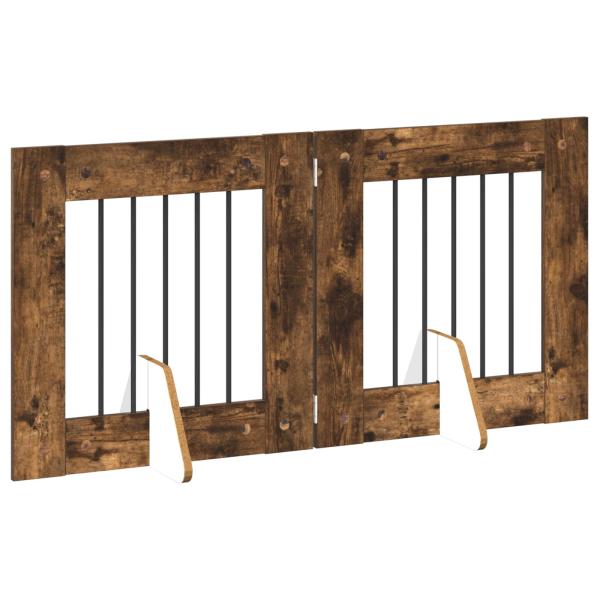 Klappbares Hundetor mit Ständern 2 stk. 120,5 cm