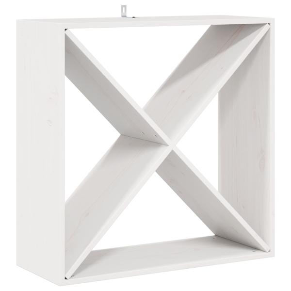 Weinregal 4 Stk. Weiß 62 x 25 x 62 cm Massives Kiefernholz