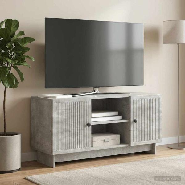 TV-Schränk 102 x 34,5 x 50 cm Betongrau Holzwerkstoff