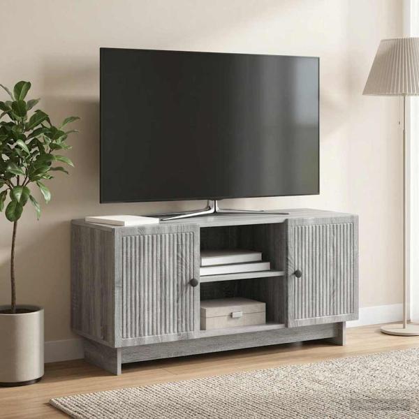 ARDEBO.de - TV-Schränk 102 x 34,5 x 50 cm Grau Sonoma Holzwerkstoff