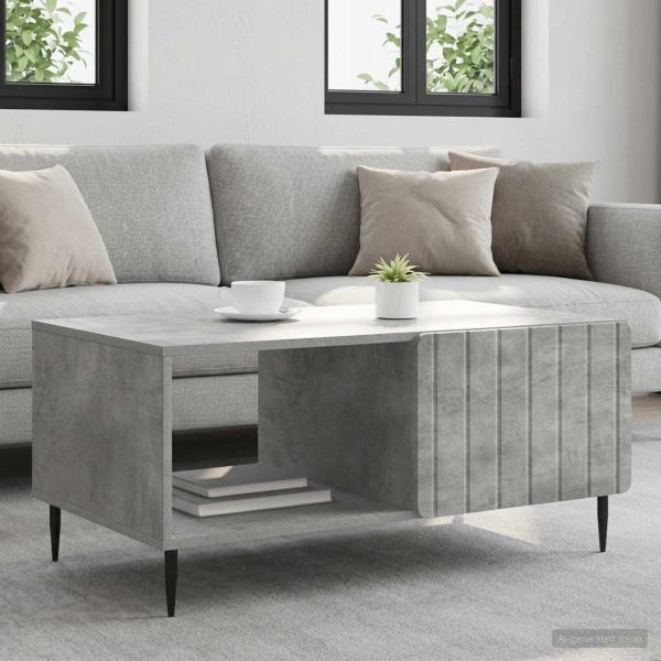 ARDEBO.de - Couchtisch Betongrau 90 x 50 x 40 cm Holzwerkstoff