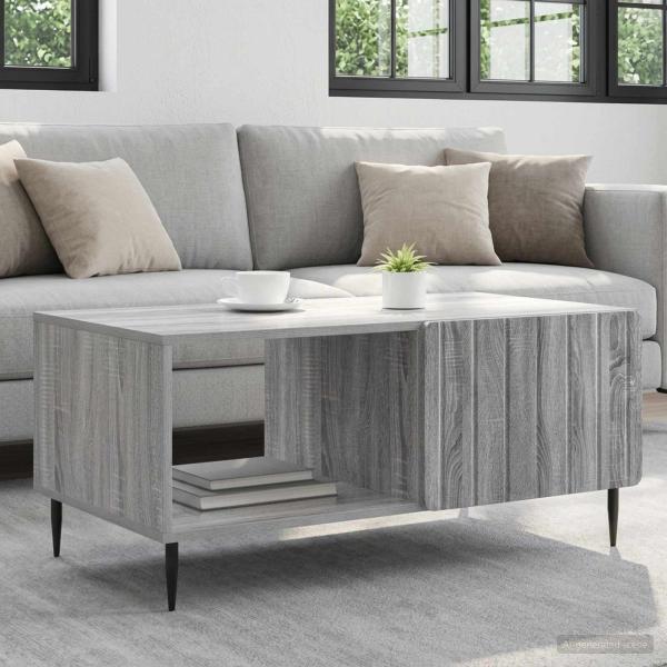 ARDEBO.de - Couchtisch Grau Sonoma 90 x 50 x 40 cm Holzwerkstoff