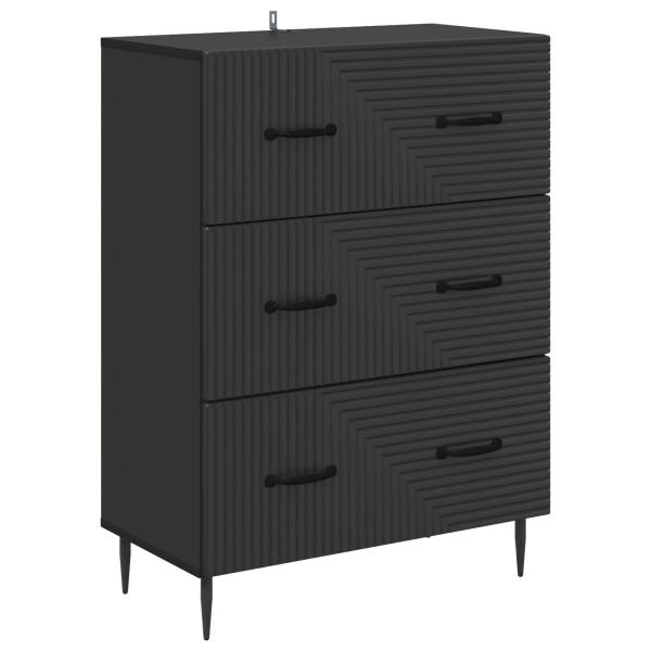 Schubladenschrank 66 x 34,5 x 89,5 cm Holzwerkstoff Schwarz
