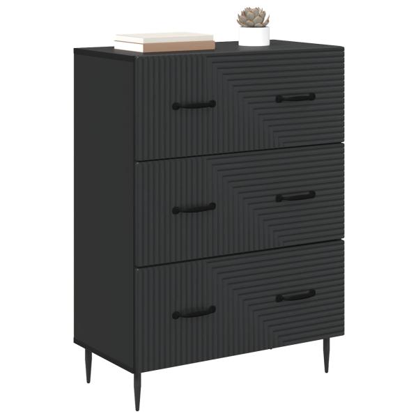 Schubladenschrank 66 x 34,5 x 89,5 cm Holzwerkstoff Schwarz