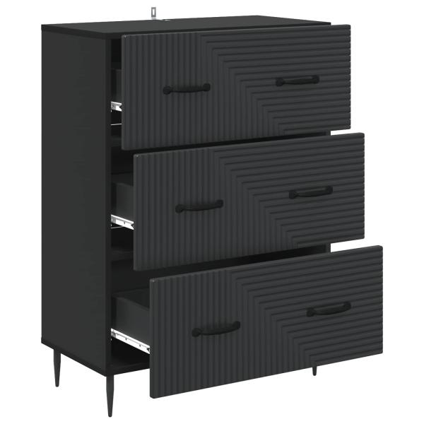 Schubladenschrank 66 x 34,5 x 89,5 cm Holzwerkstoff Schwarz