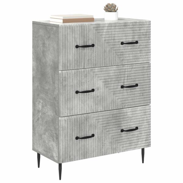 Schubladenschrank 66 x 34,5 x 89,5 cm Holzwerkstoff Betongrau