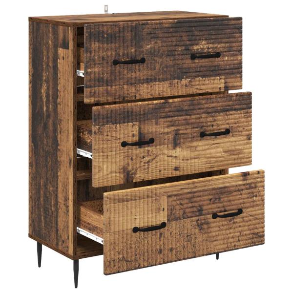 Schubladenschrank 66 x 34,5 x 89,5 cm Holzwerkstoff Altholz