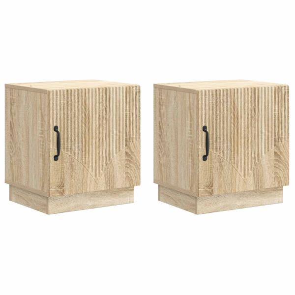 Nachttisch 2 stk. Sonoma-Eiche 43 x 34,5 x 47 cm Holzwerkstoff