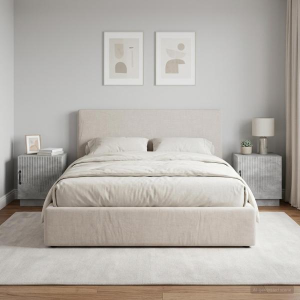 ARDEBO.de - Nachttisch 2 stk. Beton Grau 43 x 34,5 x 47 cm Holzwerkstoff