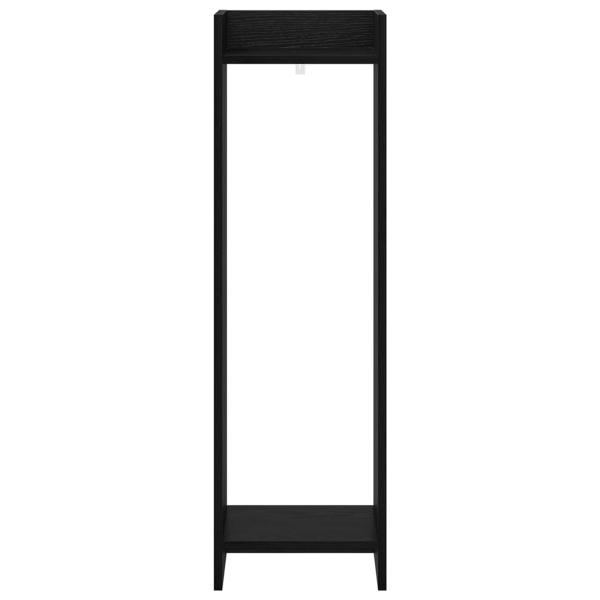 Pflanzenständer Schwarz Eichen-Optik 30 x 30 x 100 cm