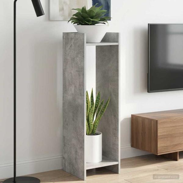 ARDEBO.de - Pflanzenständer 2 Stk. Betongrau 30 x 30 x 100 cm Holzwerkstoff