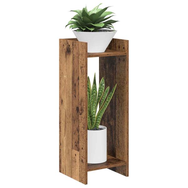 Pflanzenständer 2 Stk. Altholz 30 x 30 x 80 cm Holzwerkstoff