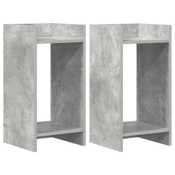 Pflanzenständer 2 Stk. Betongrau 30 x 30 x 60 cm Holzwerkstoff