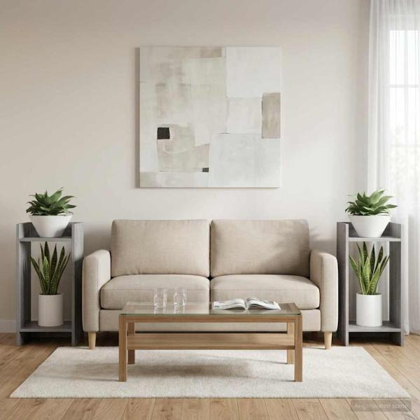 ARDEBO.de - Pflanzenständer 2 Stk. Sonoma-Grau 30 x 30 x 60 cm