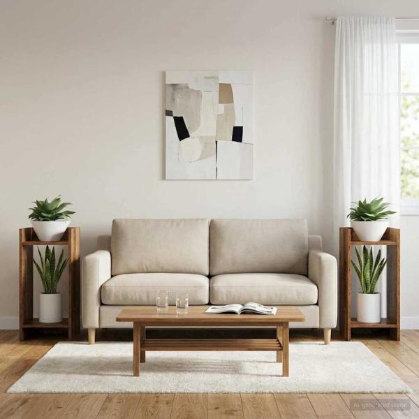ARDEBO.de - Pflanzenständer 2 Stk. Altholz 30 x 30 x 60 cm Holzwerkstoff