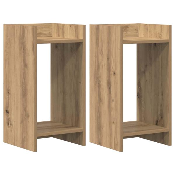 Pflanzenständer 2 Stk. Artisan-Eiche 30 x 30 x 60 cm