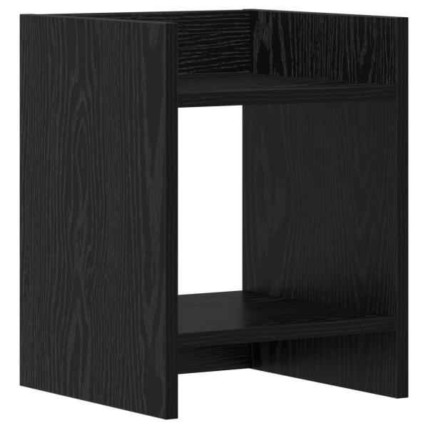 Pflanzenständer 2 Stk. Schwarz Eichen-Optik 30 x 30 x 40 cm