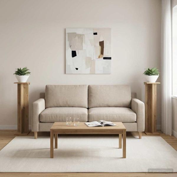 ARDEBO.de - Pflanzenständer 2 Stk. Artisan-Eiche 25 x 25,5 x 100,5 cm