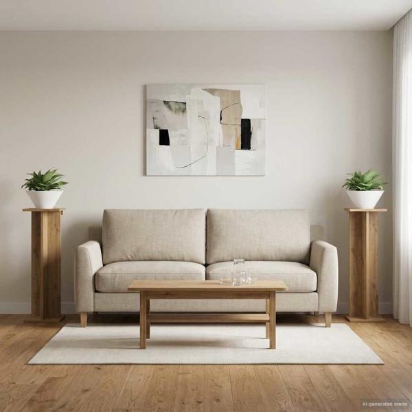 Pflanzenständer 2 Stk. Artisan-Eiche 25 x 25,5 x 80,5 cm