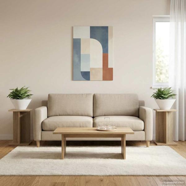 Pflanzenständer 2 Stk. Sonoma-Eiche 25 x 25,5 x 40,5 cm